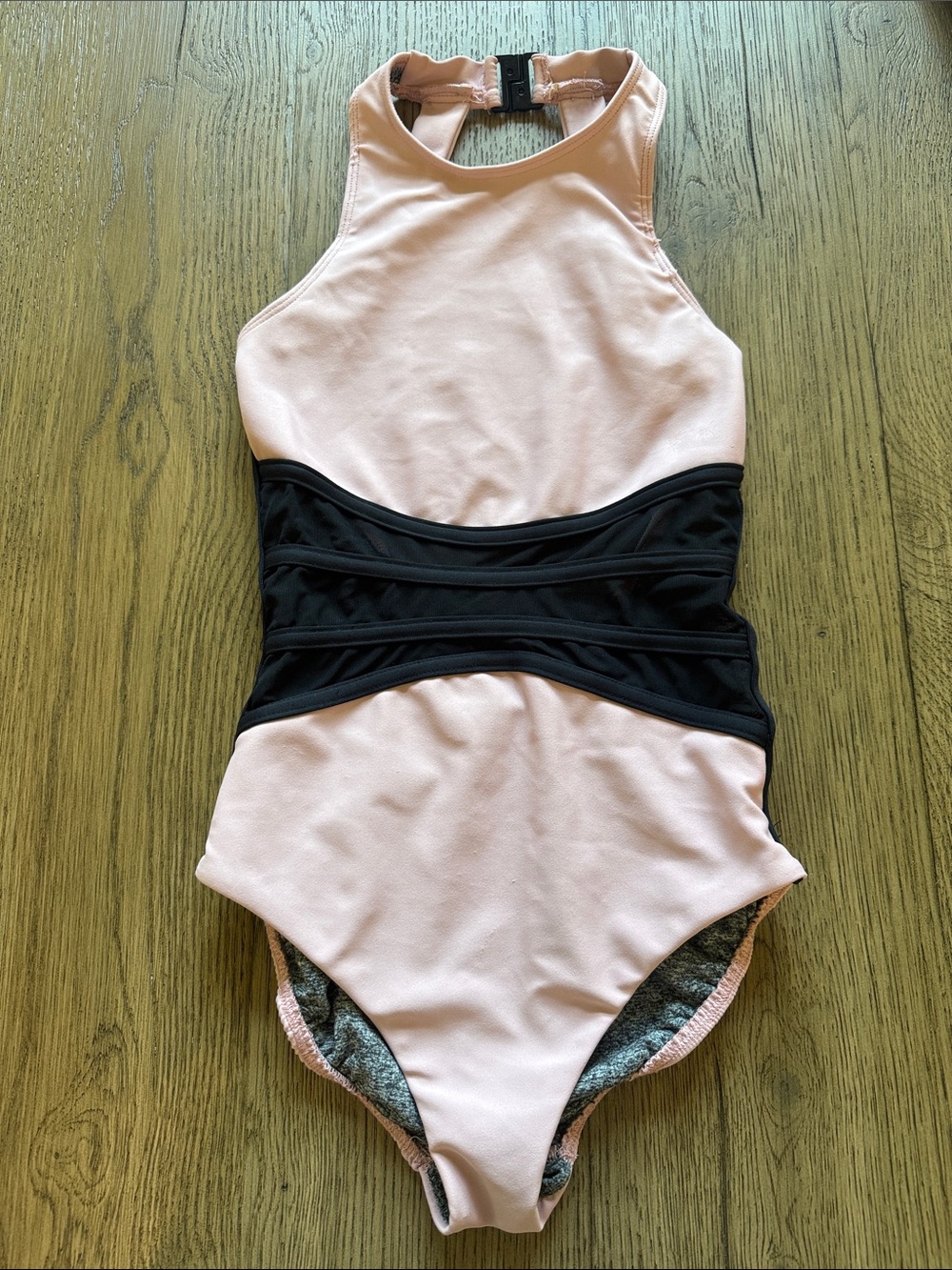 Girls' Five Dancewear Pink and Black Dance Leotard